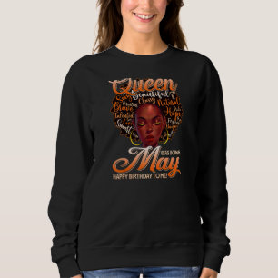 De koningin van Womens Retro is in mei zwart gebo Trui