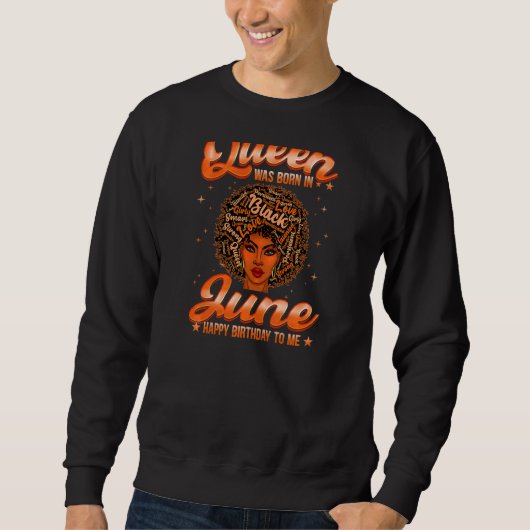 De koningin van Womens Retro werd in juni geboren. Trui (Voorkant)