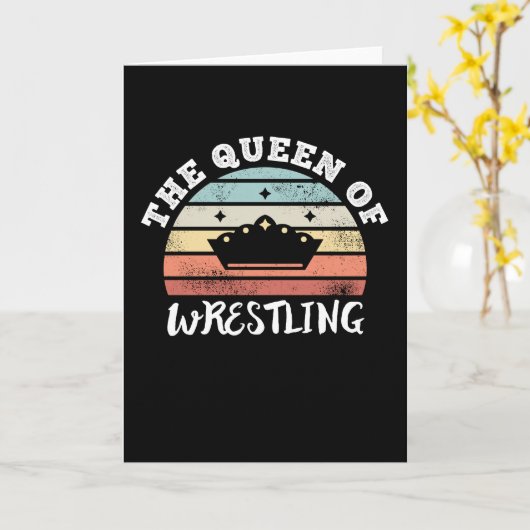 De Koningin van Worstelen Moederdag Cadeaus Kaart (Gele Bloem)