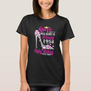 De koningin werd geboren in februari 1958 65th Bir T-shirt
