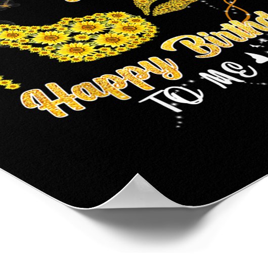 De koningin werd geboren in juni Funny Sunflower B Poster (Hoek)