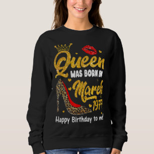 De koningin werd geboren in maart Happy Birthday 1 Trui