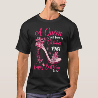 De koningin werd geboren in oktober 1951 Hoog Hiel T-shirt