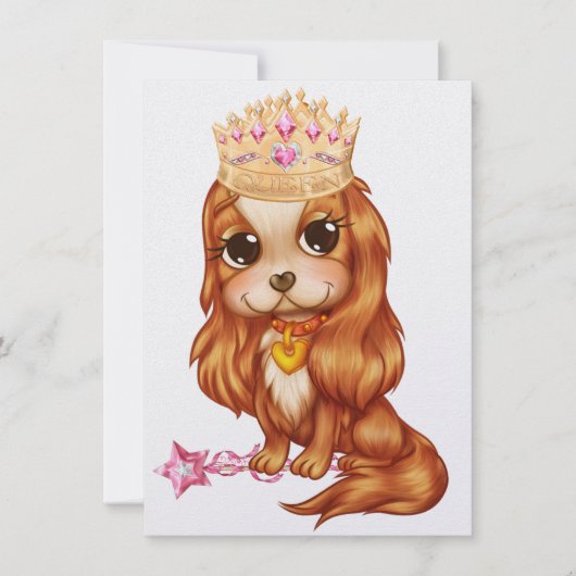 De koningin wil een feestje! - SRF Kaart (Voorkant)