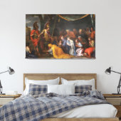 De koninginnen van Perzië in de Feet van Alexander Canvas Afdruk (Insitu (Slaapkamer))