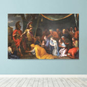 De koninginnen van Perzië in de Feet van Alexander Canvas Afdruk (Insitu (Houten vloer))
