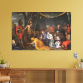 De koninginnen van Perzië in de Feet van Alexander Canvas Afdruk (Insitu (Woonkamer))