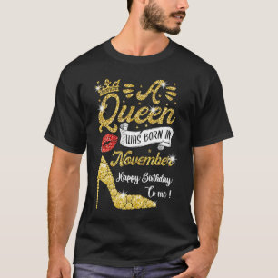 De koninginnen worden geboren in november aanstaan t-shirt