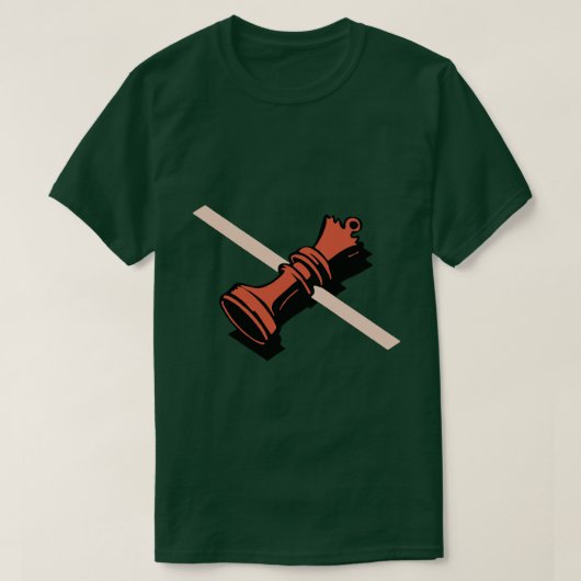 De koningin's Gambit Chess T-shirt (Design voorkant)