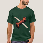 De koningin's Gambit Chess T-shirt (Voorkant)