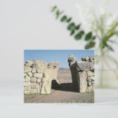 De Koningspoort van de muren van Hattusas Briefkaart (Staand voorkant)