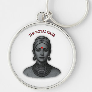 De Koninklijke Blik - Indiase Koningin Lijnkunst Sleutelhanger