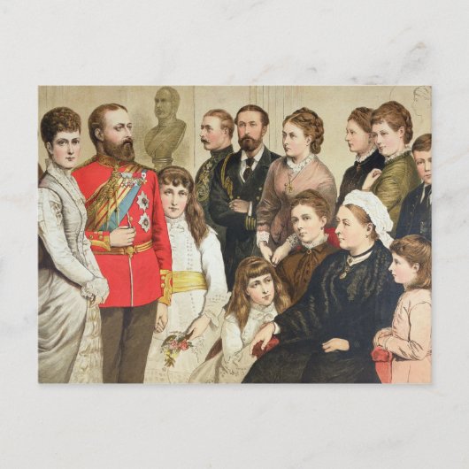 De Koninklijke Familie, 1880 Briefkaart (Voorkant)