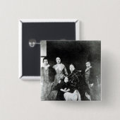 De koninklijke familie vierkante button 5,1 cm (Voorkant /achterkant)