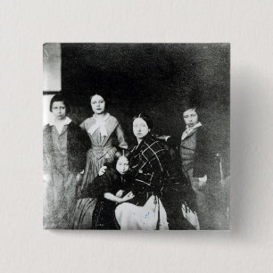 De koninklijke familie vierkante button 5,1 cm