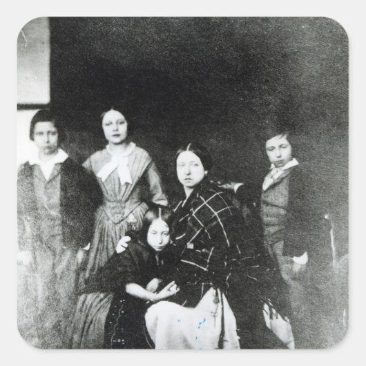 De koninklijke familie vierkante sticker (Voorkant)