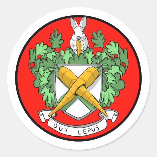 De Koninklijke Konijn Ronde Sticker (Voorkant)