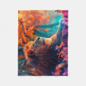 De koninklijke leeuw in betoverd bos fleece deken (Voorkant)