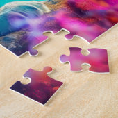 De koninklijke leeuw in betoverd bos legpuzzel (Zijkant)