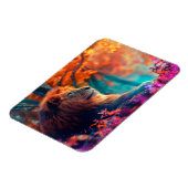 De koninklijke leeuw in betoverd bos magneet (Linkerzijde)