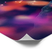 De koninklijke leeuw in betoverd bos poster (Hoek)