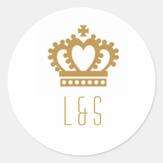De koninklijke liefde ronde sticker (Voorkant)