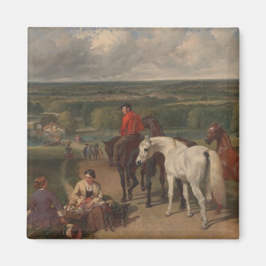De koninklijke paarden in beweging (paardkunst) magneet (Voorkant)