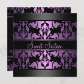 De koninklijke Paarse Verjaardag van het Damast Kaart (Voorkant / Achterkant)