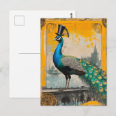 De Koninklijke Pauw in een hoge hoed Briefkaart (Voorkant / Achterkant)
