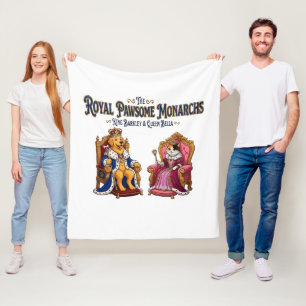 De Koninklijke Pawsome Monarchen Fleece Deken