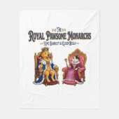 De Koninklijke Pawsome Monarchen Fleece Deken (Voorkant)