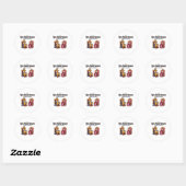 De Koninklijke Pawsome Monarchen Ronde Sticker (Vel)