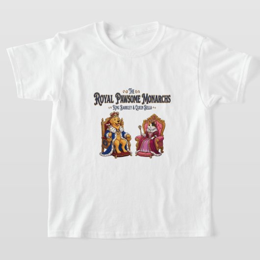 De Koninklijke Pawsome Monarchen T-shirt (Laagn)