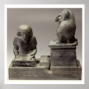 De koninklijke schrijver Nebmertuf schrijft onder  Poster