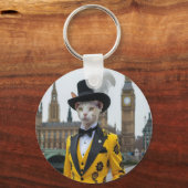 De koninklijke Sphynx in zijn onstuimige pak bij h Sleutelhanger (Voorkant)