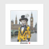 De koninklijke Sphynx in zijn onstuimige pak bij h Sticker (Vel)