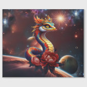 De koninklijke sterrenslang van het universum. cadeaupapier (Vlak)