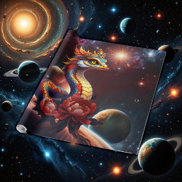 De koninklijke sterrenslang van het universum. cadeaupapier