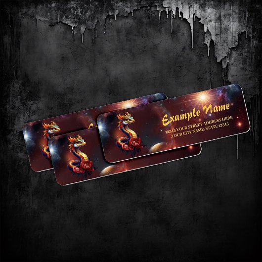 De koninklijke sterrenslang van het universum. etiket