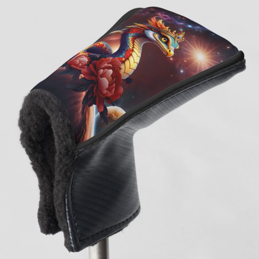 De koninklijke sterrenslang van het universum. golfheadcover (3/4 voorkant)