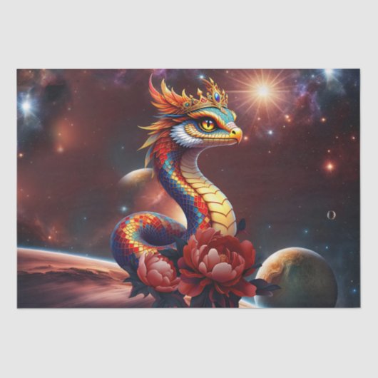 De koninklijke sterrenslang van het universum. tissuepapier (Voorkant)