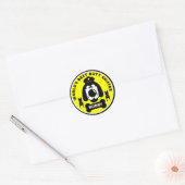 De kont van de wereld snuffelhond ronde sticker (Envelop)