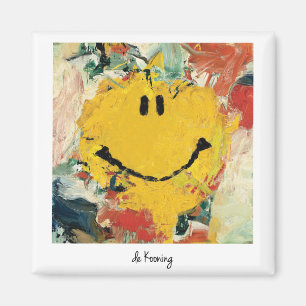 de kooning happy face magnet