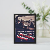 De koopvaardij briefkaart (Staand voorkant)