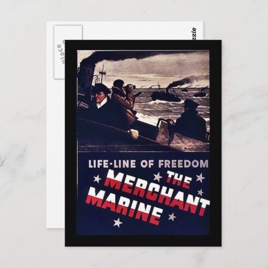 De koopvaardij briefkaart (Voorkant / Achterkant)