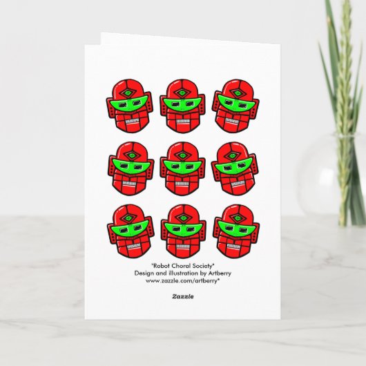 De KoorMaatschappij van de robot - het Gelukkige Kaart (Achterkant)