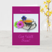 De kop & de madeliefjes van de thee: Word goed Kaart (Gele Bloem)