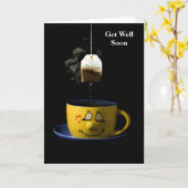 De kop thee wordt goed spoedig Kaart (Gele Bloem)