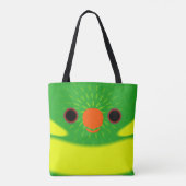 De kop van een bladlorikeet tote bag (Achterkant)