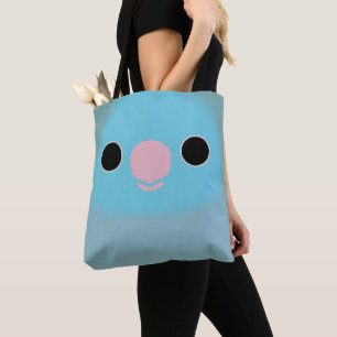 De kop van een blauwe vrouwelijke Pacifische dwerg Tote Bag
